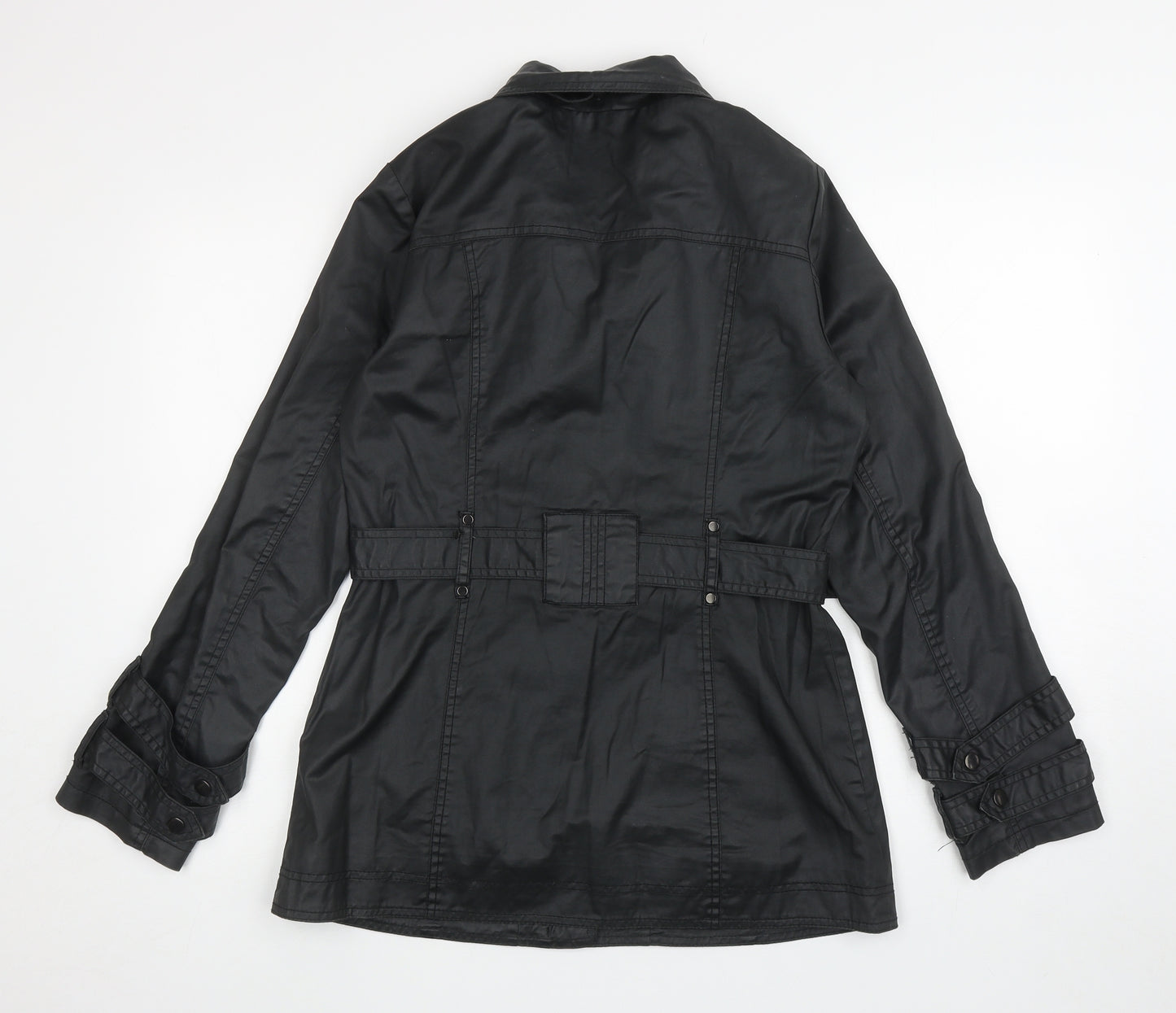NEXT Womens Black Military Jacket Coat Size 10 Zip