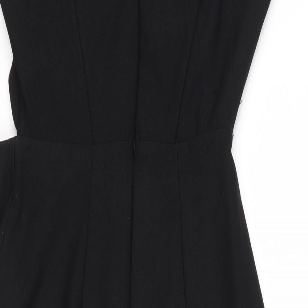 Missguided Womens Beige Polyester Bodycon Size 8 High Neck Zip