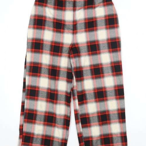 LIGHT BEFORE DARK Womens Multicoloured Check Polyester Trousers Size XS L22 in Regular Button