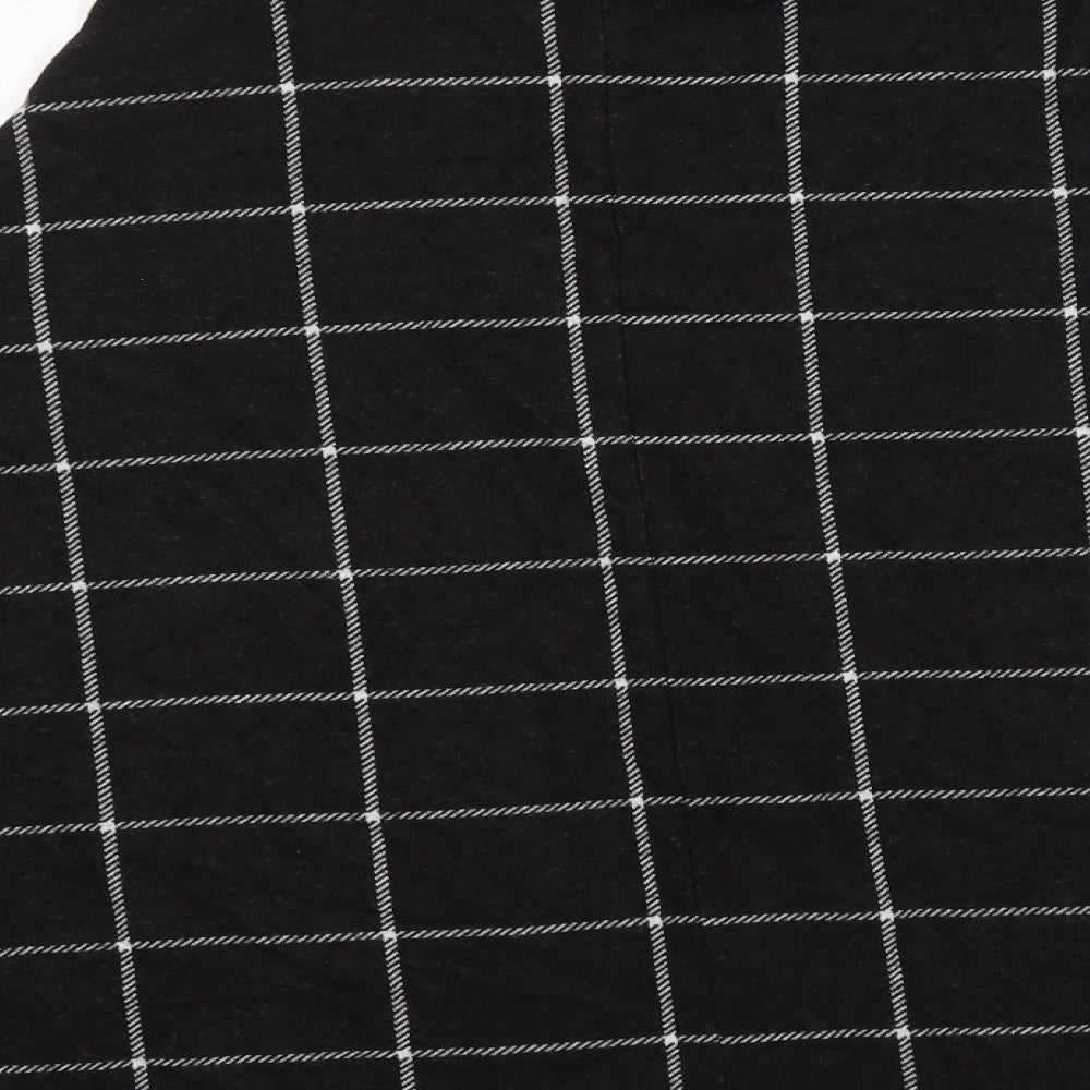 Marks and Spencer Womens Black Check Polyester Flare Skirt Size 6