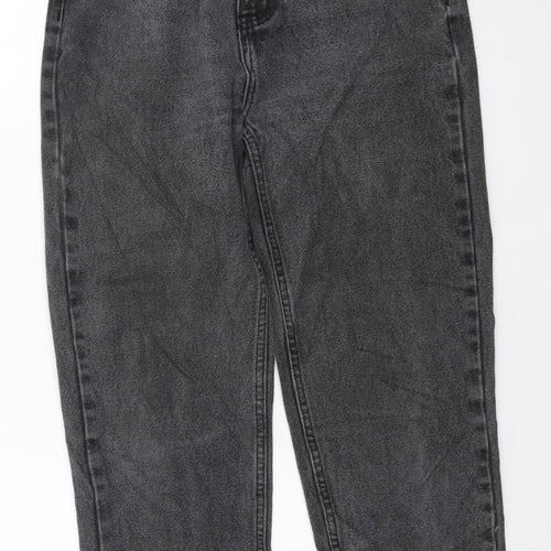 Nasty Gal Womens Grey Cotton Mom Jeans Size 10 L25 in Regular Zip