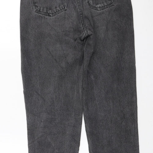 Nasty Gal Womens Grey Cotton Mom Jeans Size 10 L25 in Regular Zip