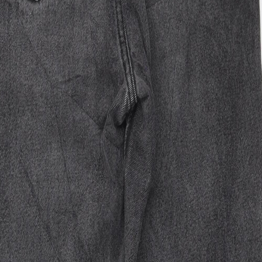 Nasty Gal Womens Grey Cotton Mom Jeans Size 10 L25 in Regular Zip