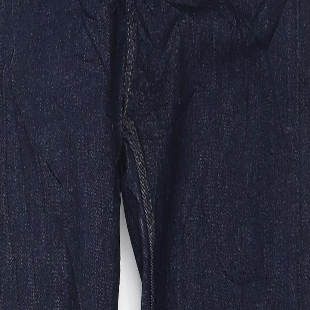 Marks and Spencer Womens Blue Polyester Skinny Jeans Size 6 L26 in Regular Zip