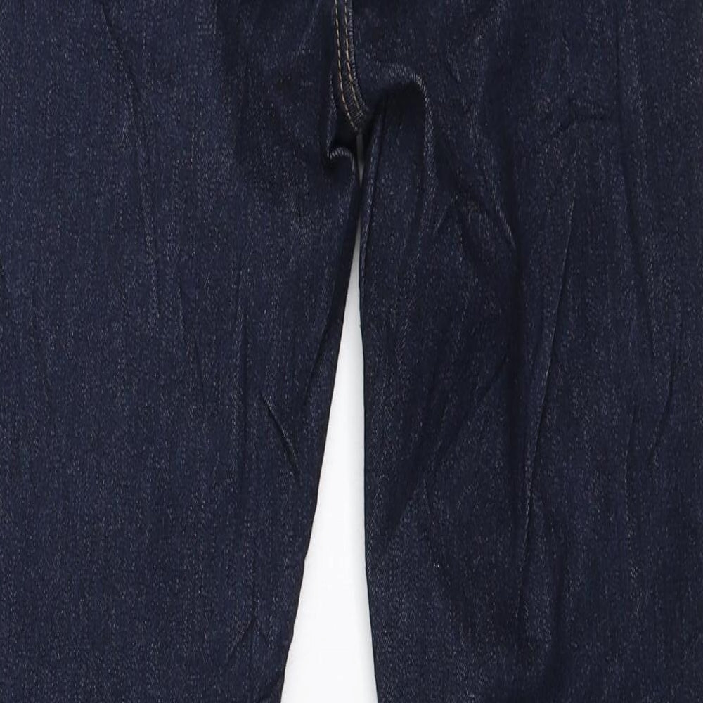 Marks and Spencer Womens Blue Polyester Skinny Jeans Size 6 L26 in Regular Zip
