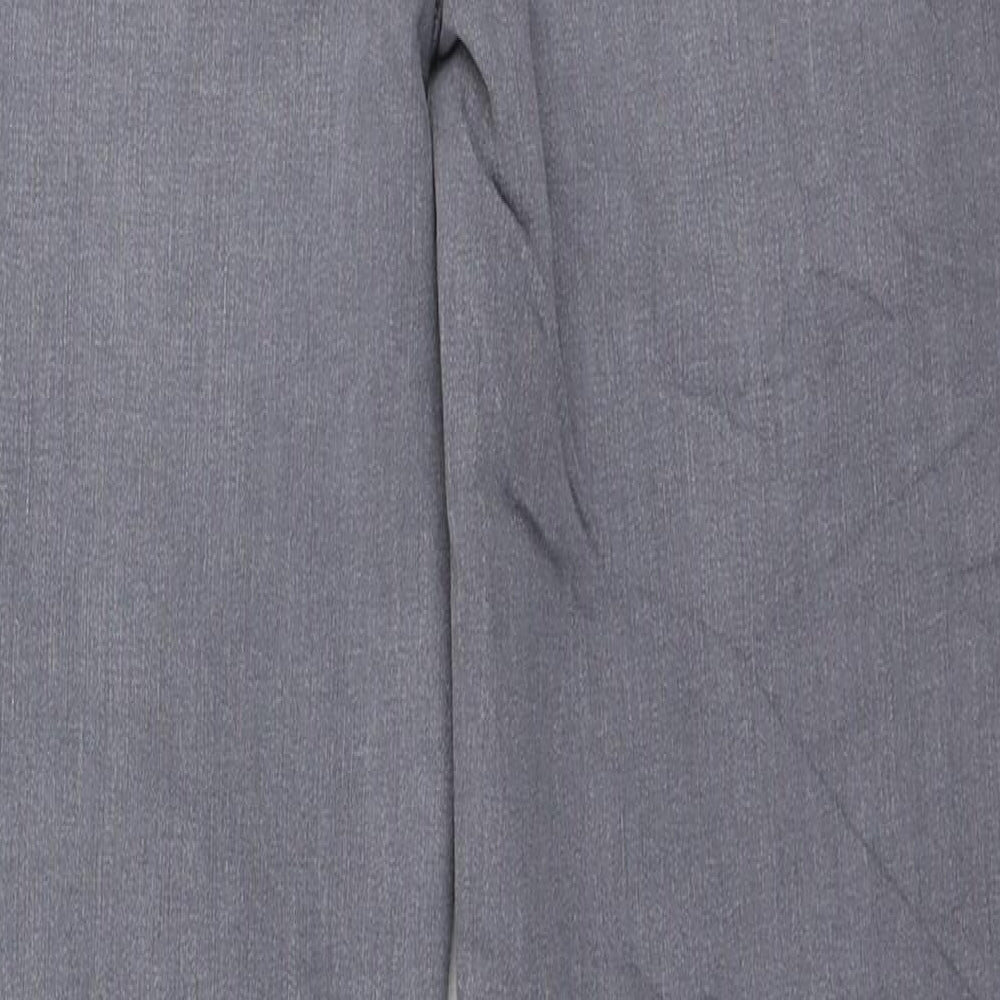 Marks and Spencer Womens Grey Polyester Straight Jeans Size 12 L28 in Regular Zip