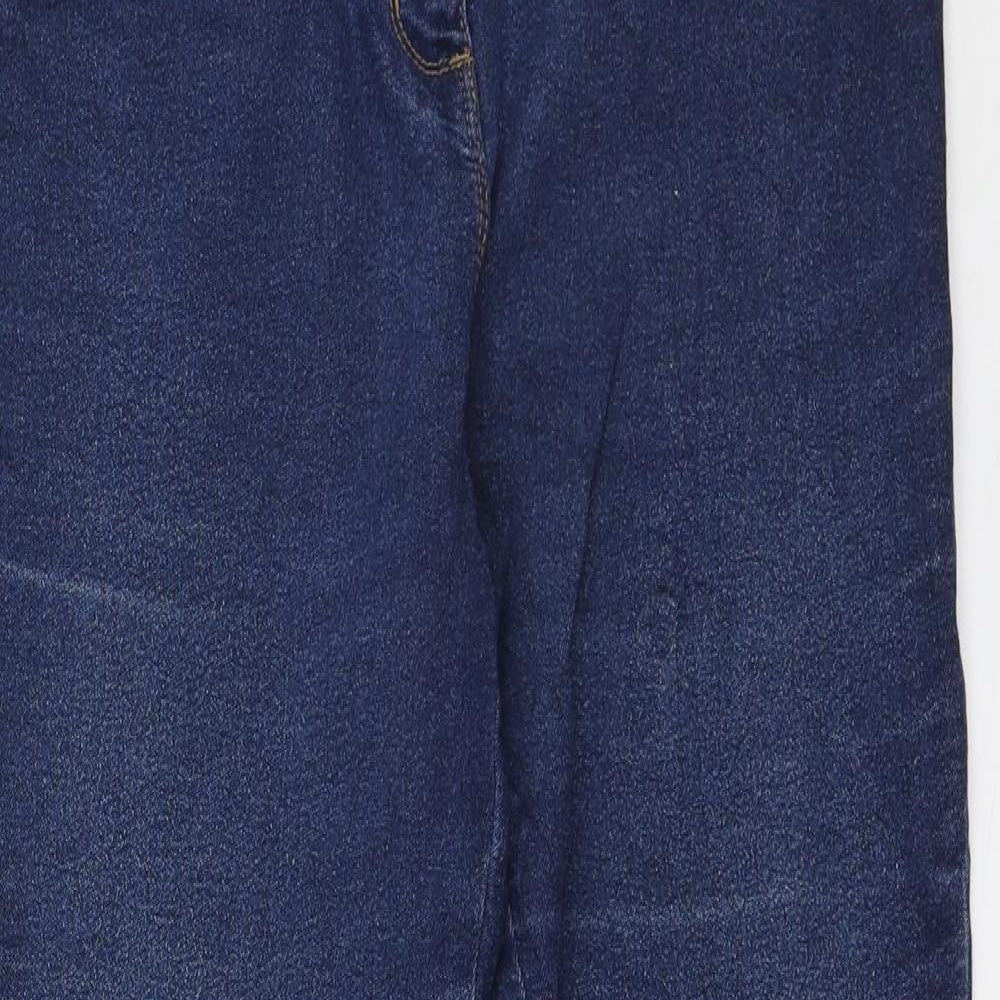 Bonmarché Womens Blue Polyester Straight Jeans Size 10 L25 in Regular Zip