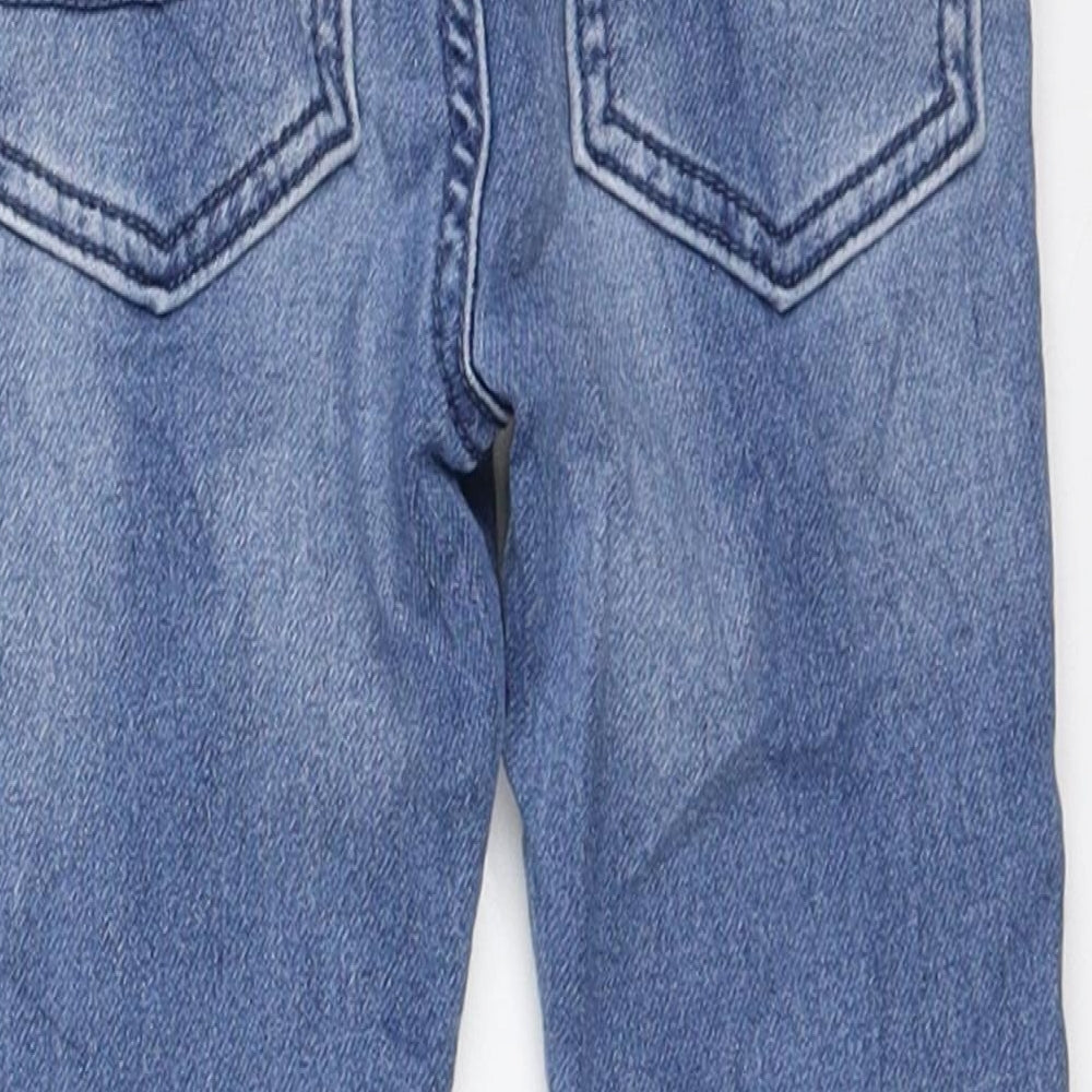 F&F Boys Blue Polyester Jogger Jeans Size 12-18 Months Button
