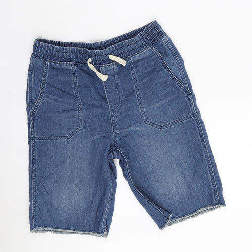 Gap Boys Blue Polyester Bermuda Shorts Size 2XL L9 in Regular Drawstring