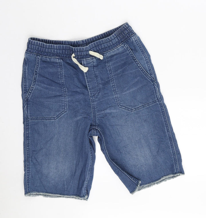 Gap Boys Blue Polyester Bermuda Shorts Size 2XL L9 in Regular Drawstring