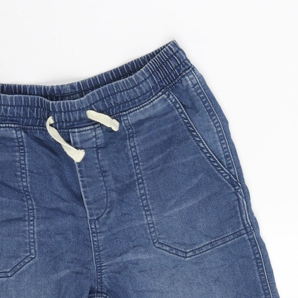 Gap Boys Blue Polyester Bermuda Shorts Size 2XL L9 in Regular Drawstring
