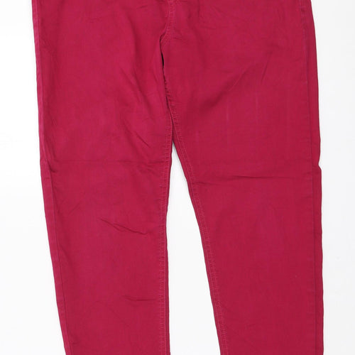 Marks and Spencer Womens Pink Polyester Jegging Jeans Size 16 L27 in Regular