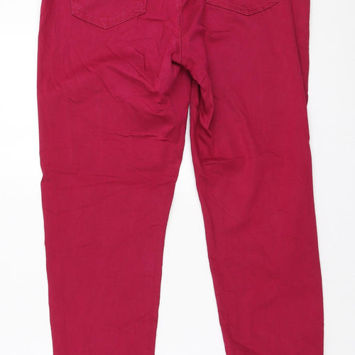 Marks and Spencer Womens Pink Polyester Jegging Jeans Size 16 L27 in Regular