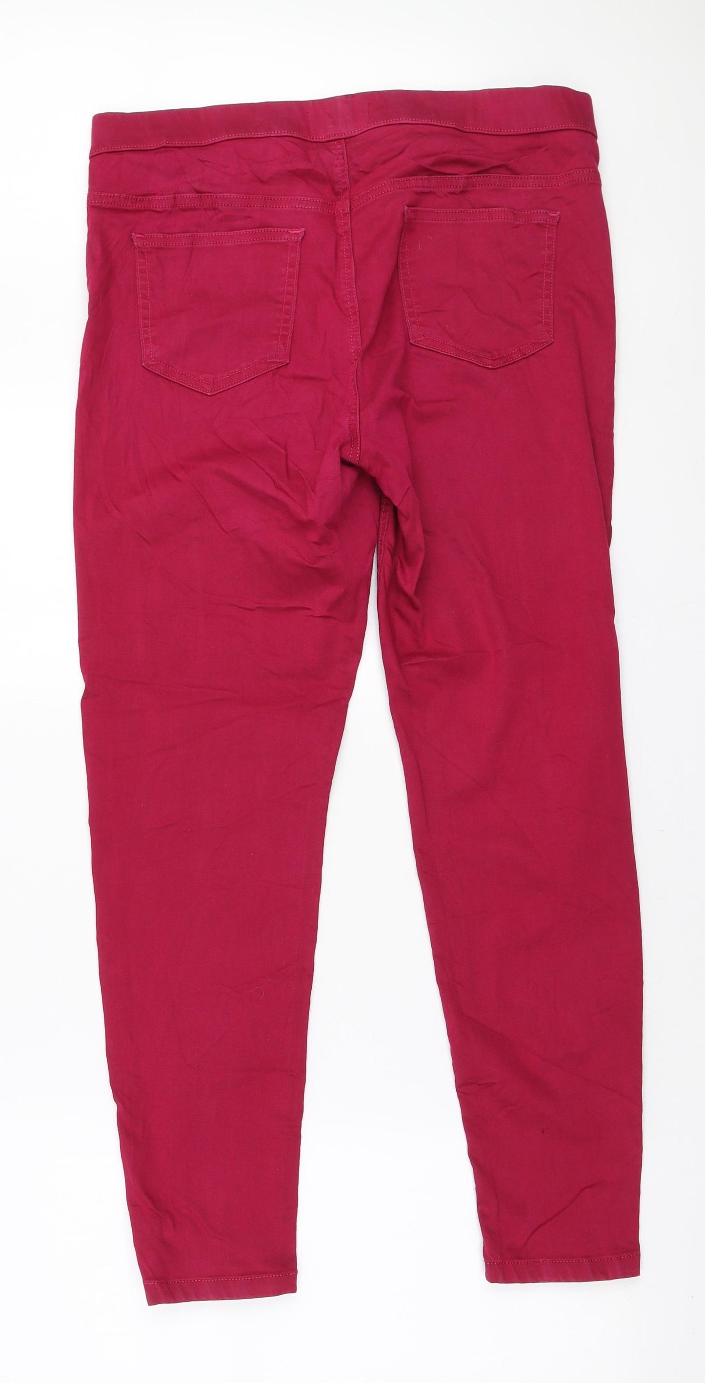 Marks and Spencer Womens Pink Polyester Jegging Jeans Size 16 L27 in Regular