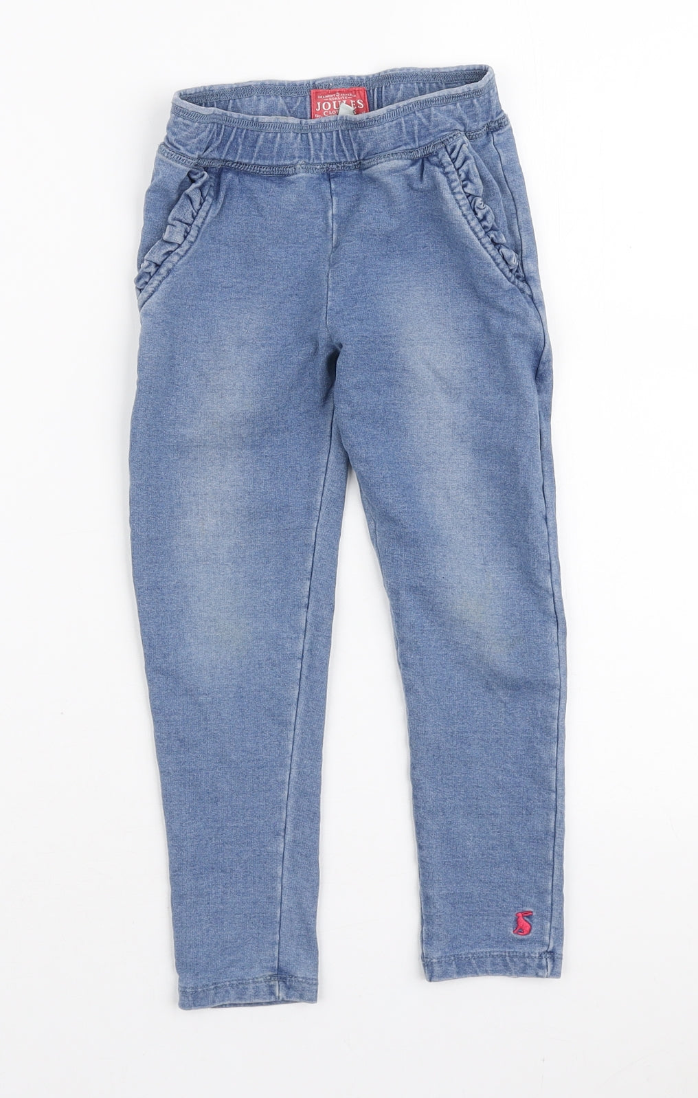 Jules Girls Blue Cotton Jogger Trousers Size 5 Years Regular Pullover