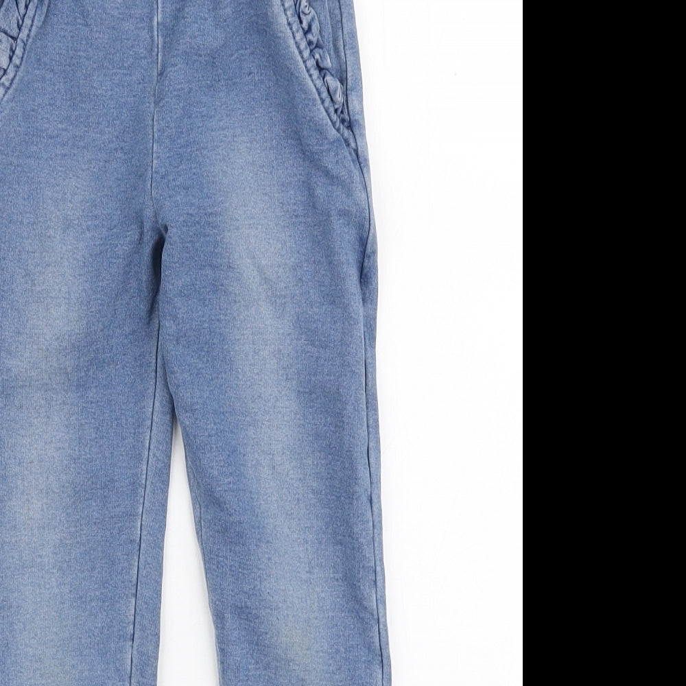 Jules Girls Blue Cotton Jogger Trousers Size 5 Years Regular Pullover
