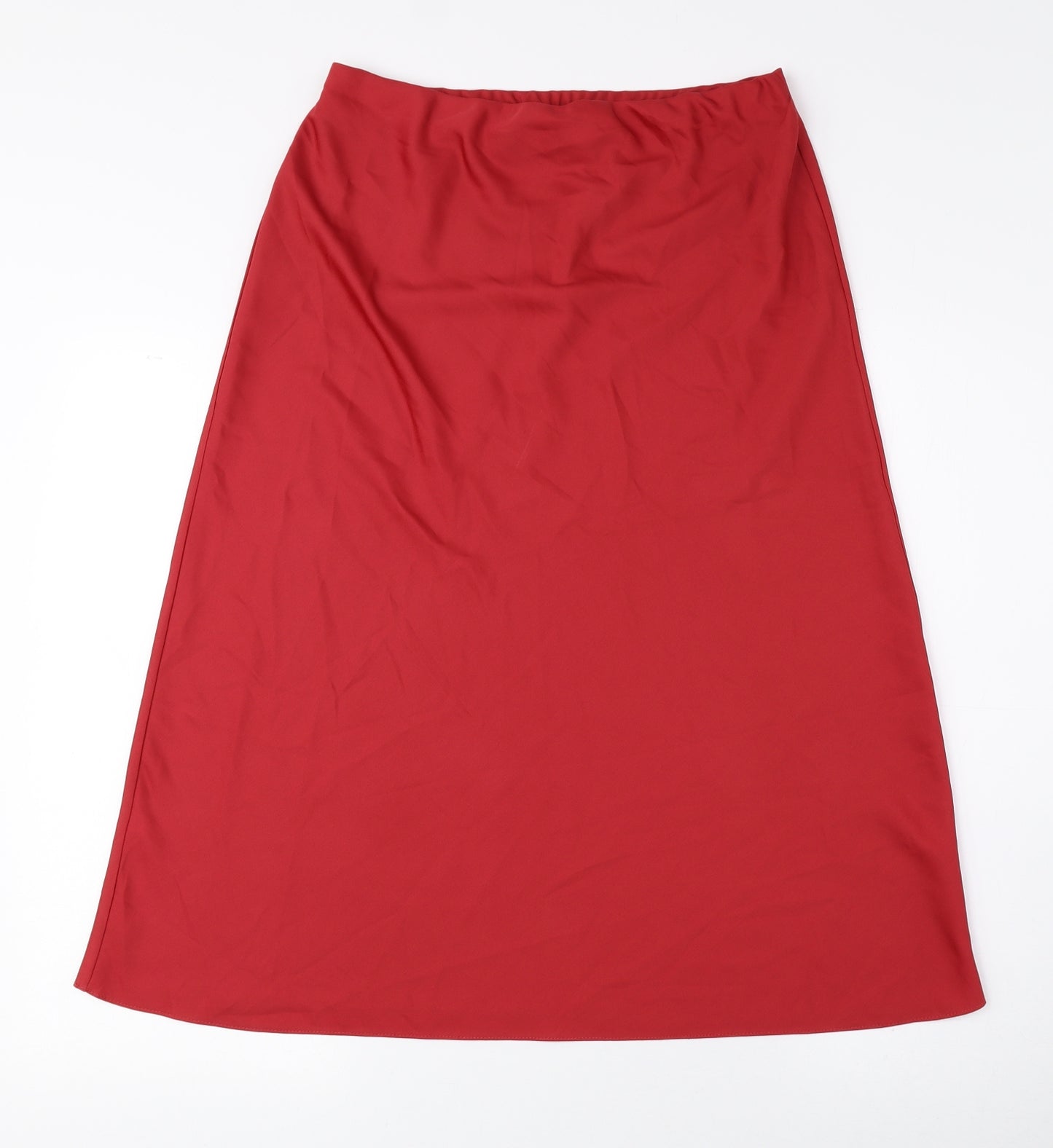 Dorothy Perkins Womens Red Polyester A-Line Skirt Size 12