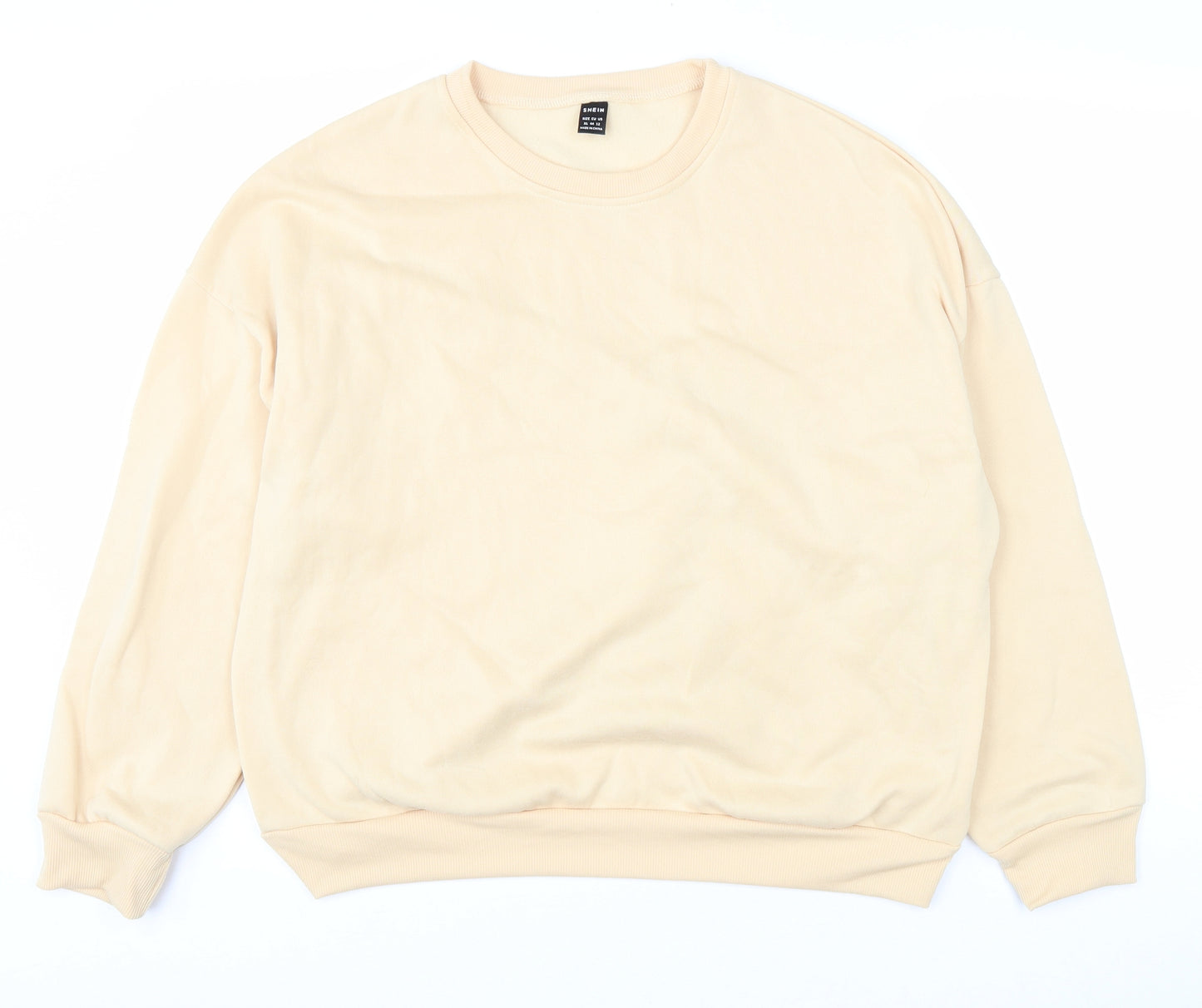 SheIn Mens Yellow Cotton Pullover Sweatshirt Size XL