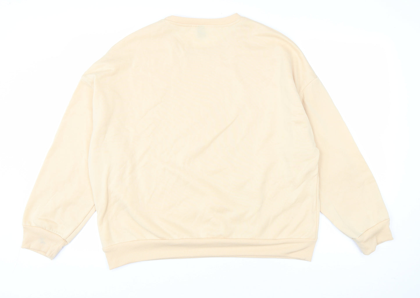 SheIn Mens Yellow Cotton Pullover Sweatshirt Size XL