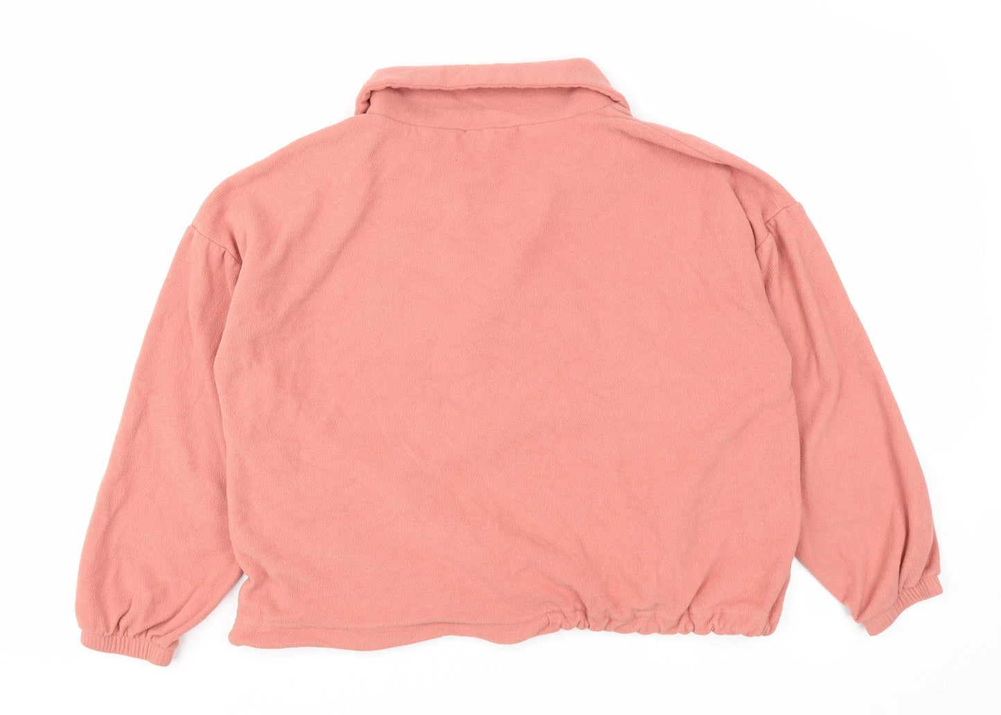 F&F Womens Pink Polyester Pullover Sweatshirt Size M Zip