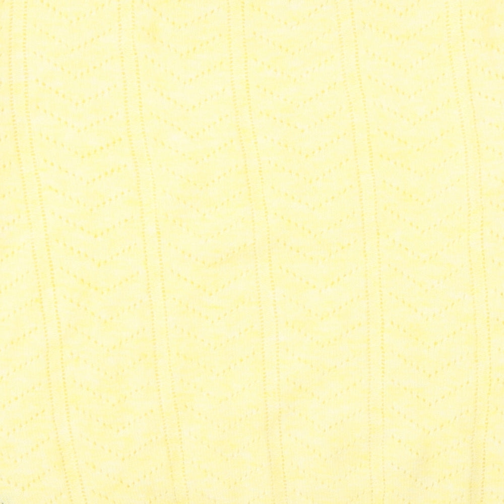 ESMARA Womens Yellow Mock Neck Polyester Pullover Jumper Size 14