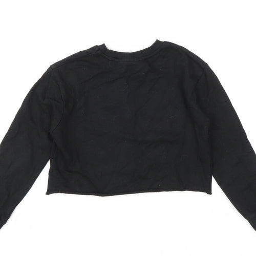Preworn Girls Black Cotton Pullover Sweatshirt Size 9-10 Years Pullover - Harry Potter