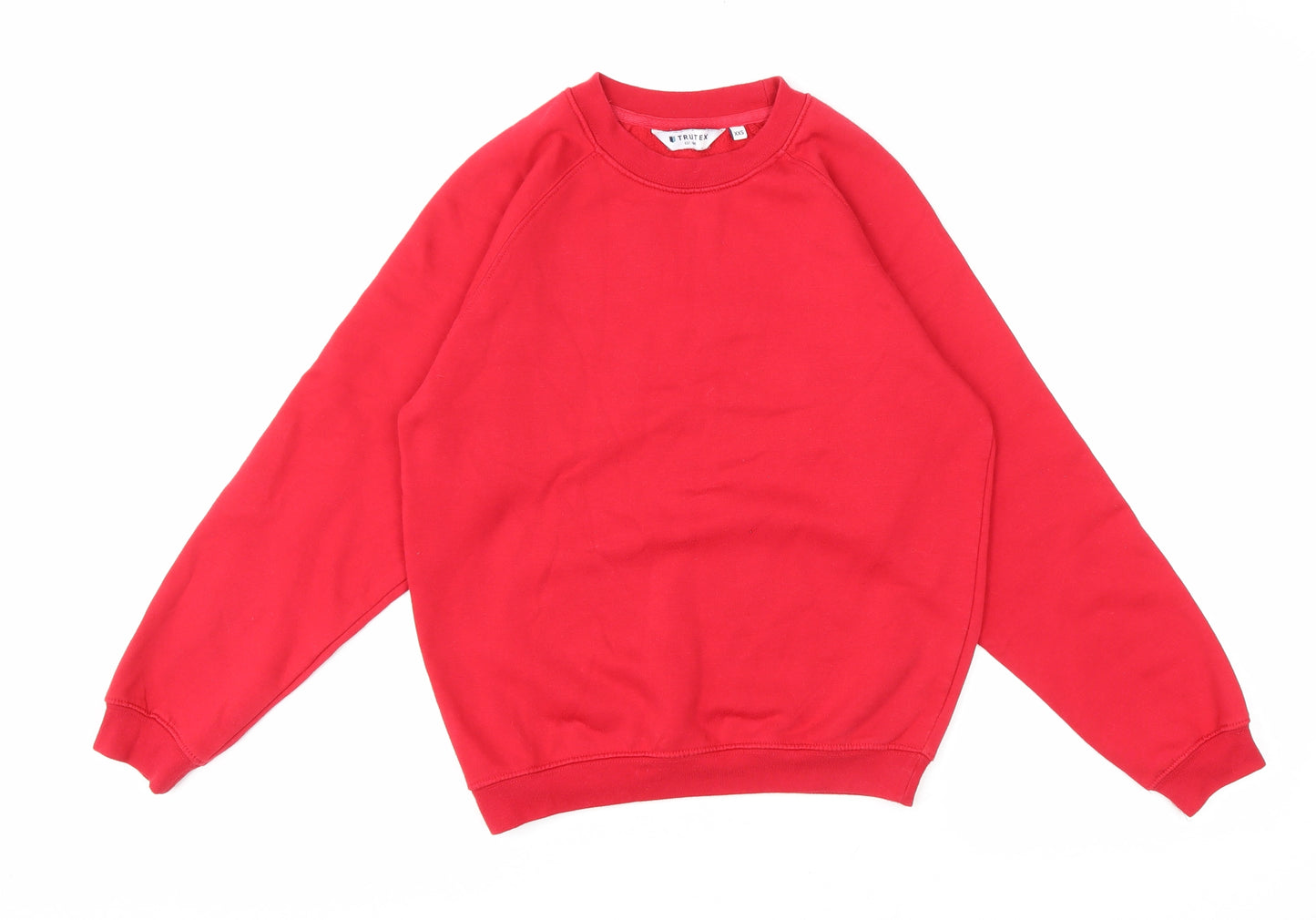 Trutex Womens Pink Cotton Pullover Sweatshirt Size 2XS Pullover