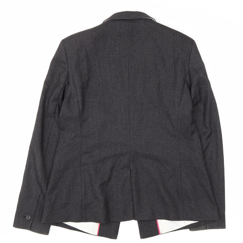 NEXT Womens Grey Polyester Jacket Blazer Size 14