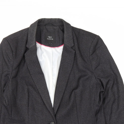 NEXT Womens Grey Polyester Jacket Blazer Size 14