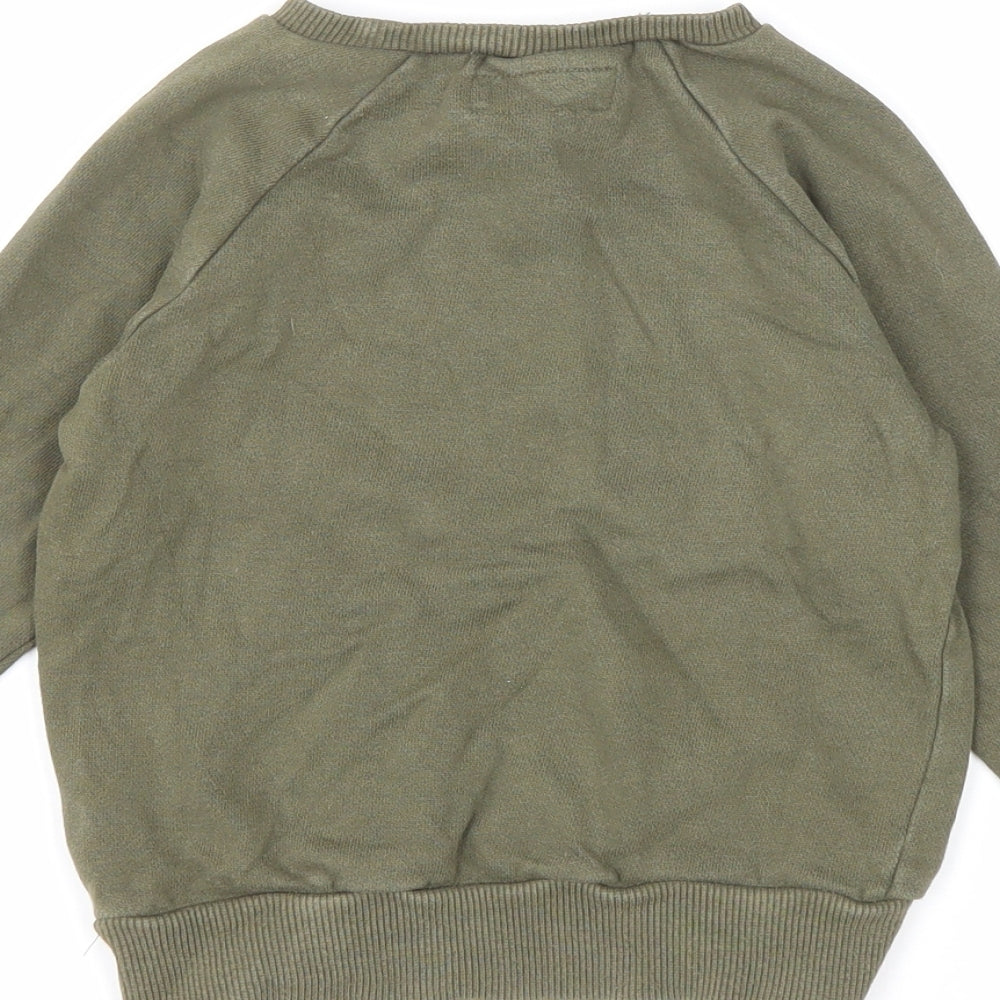 NEXT Boys Green Cotton Pullover Sweatshirt Size 2-3 Years Pullover - Super Star