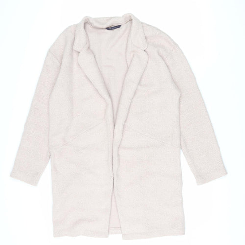 Marks and Spencer Womens Pink Overcoat Coat Size 10 Tie