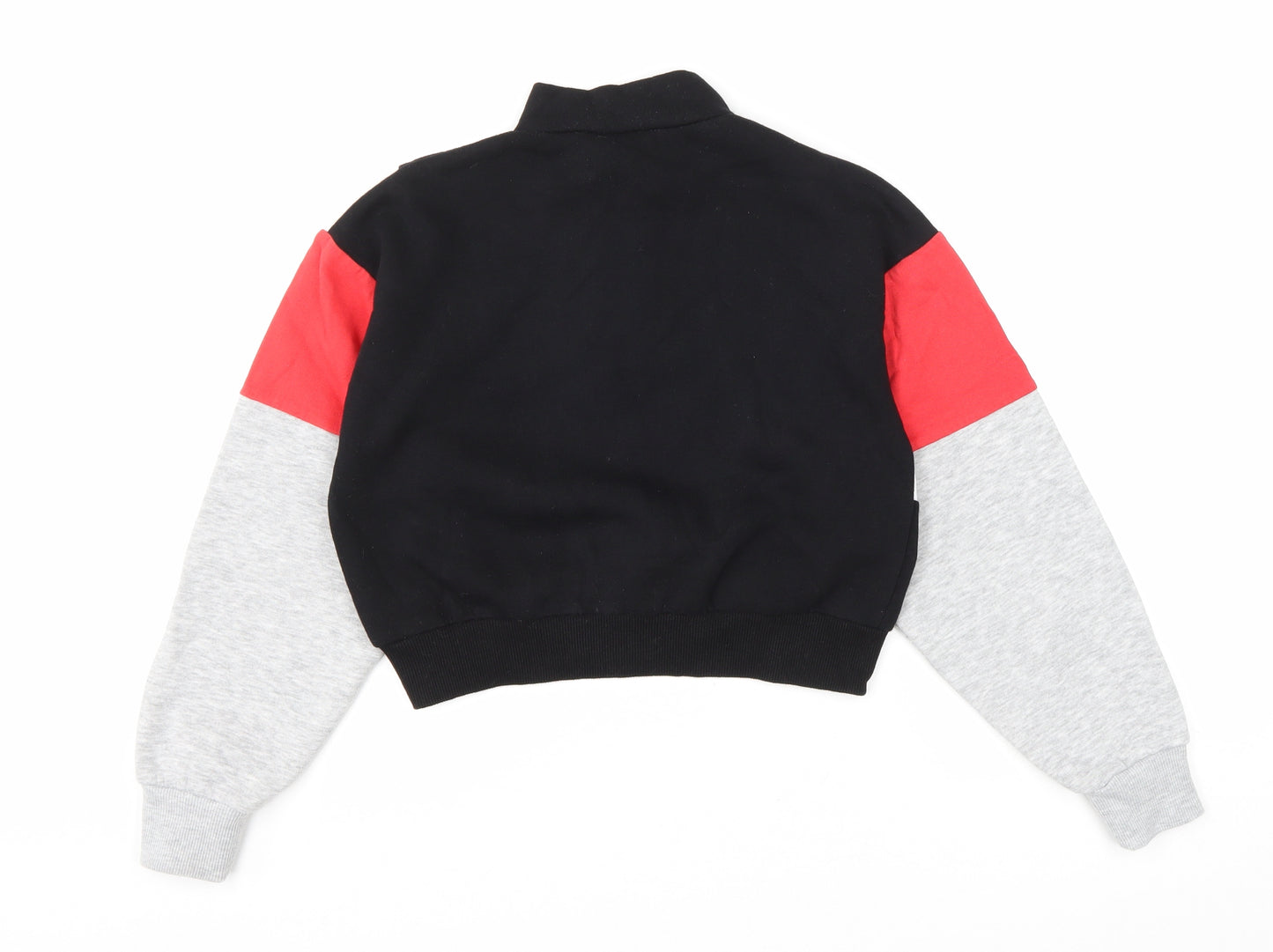 Matalan Girls Multicoloured Colourblock Cotton Pullover Sweatshirt Size 12 Years Zip