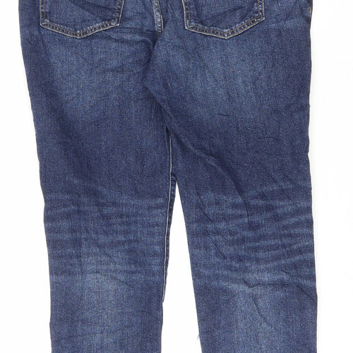 Gap Womens Blue Cotton Straight Jeans Size 34 in L28 in Regular Zip