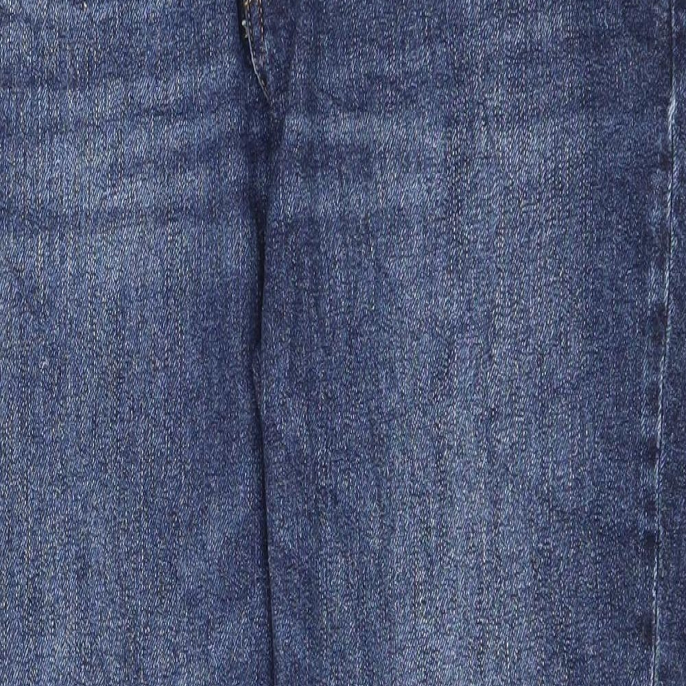 Gap Womens Blue Cotton Straight Jeans Size 34 in L28 in Regular Zip