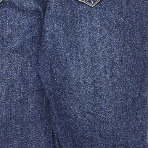 Gap Womens Blue Cotton Straight Jeans Size 34 in L28 in Regular Zip