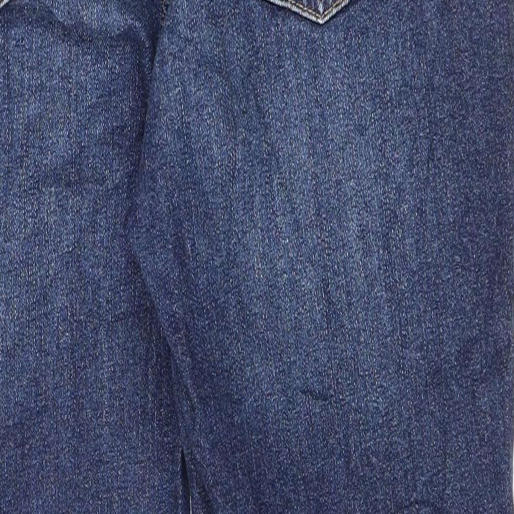 Gap Womens Blue Cotton Straight Jeans Size 34 in L28 in Regular Zip