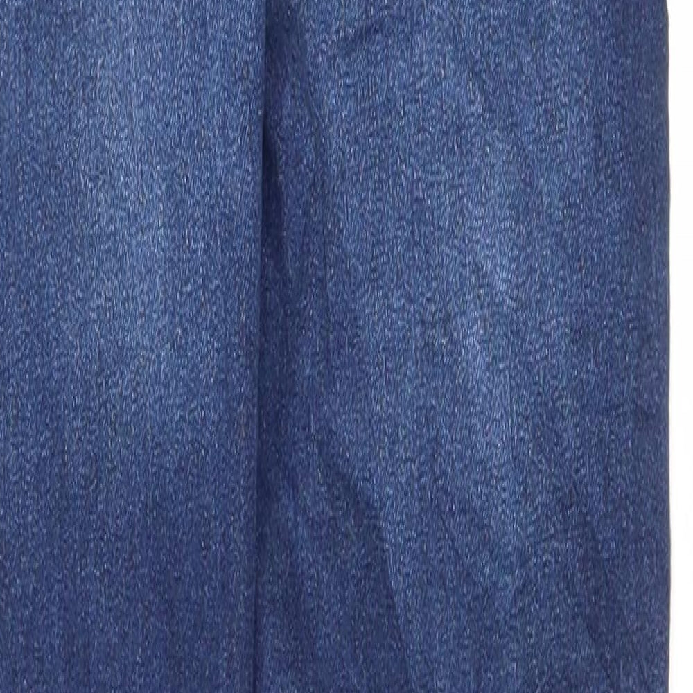 Lilly&Dan Girls Blue Cotton Skinny Jeans Size 11-12 Years Regular Zip