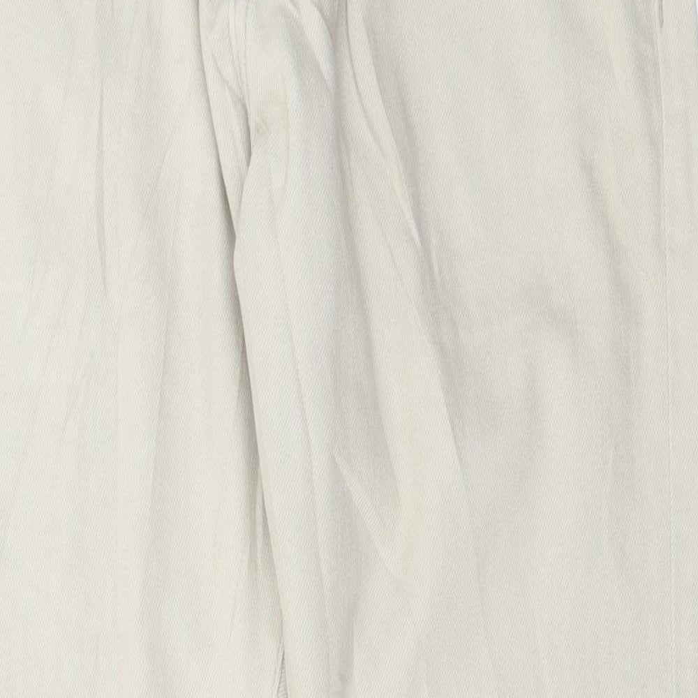 Marks and Spencer Mens Beige Cotton Straight Jeans Size 30 in L29 in Regular Button