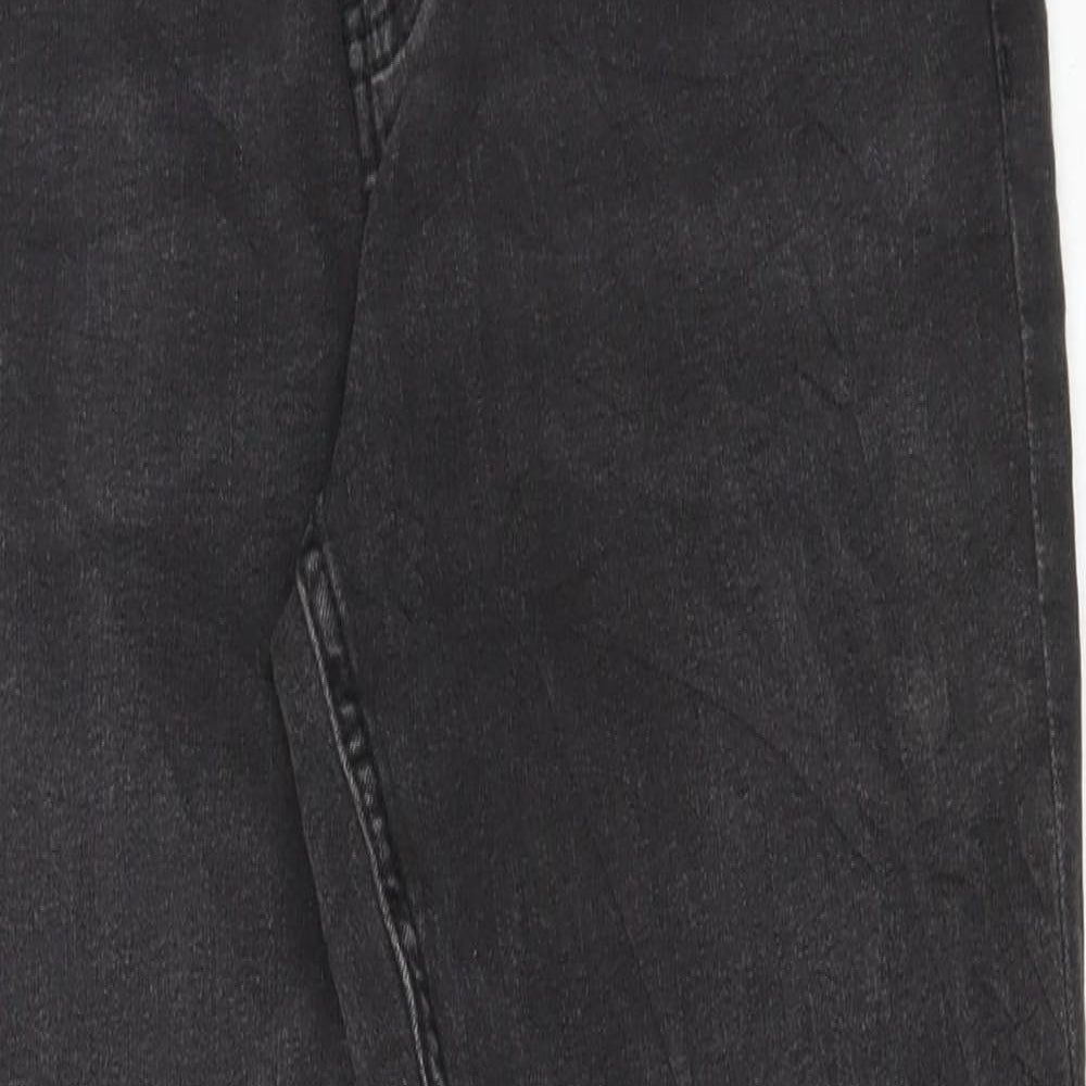 Marks and Spencer Womens Grey Cotton Skinny Jeans Size 10 L26 in Regular Button