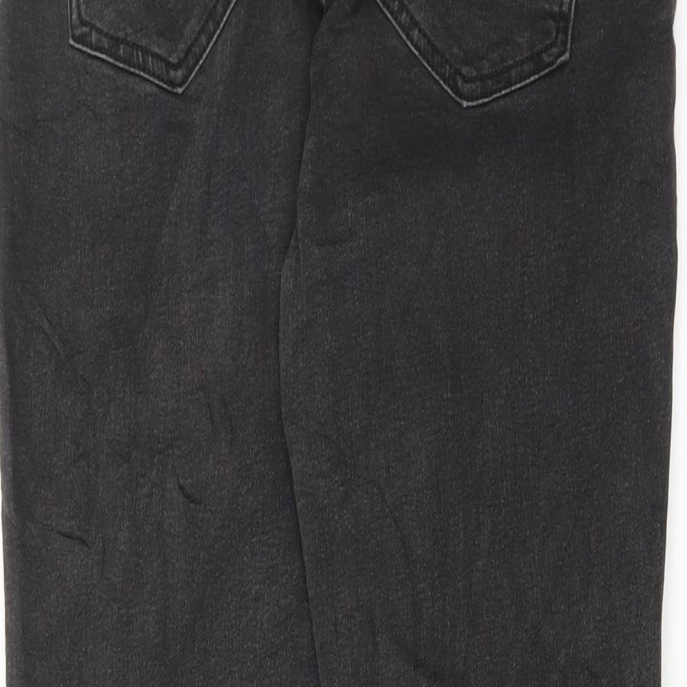 Marks and Spencer Womens Grey Cotton Skinny Jeans Size 10 L26 in Regular Button
