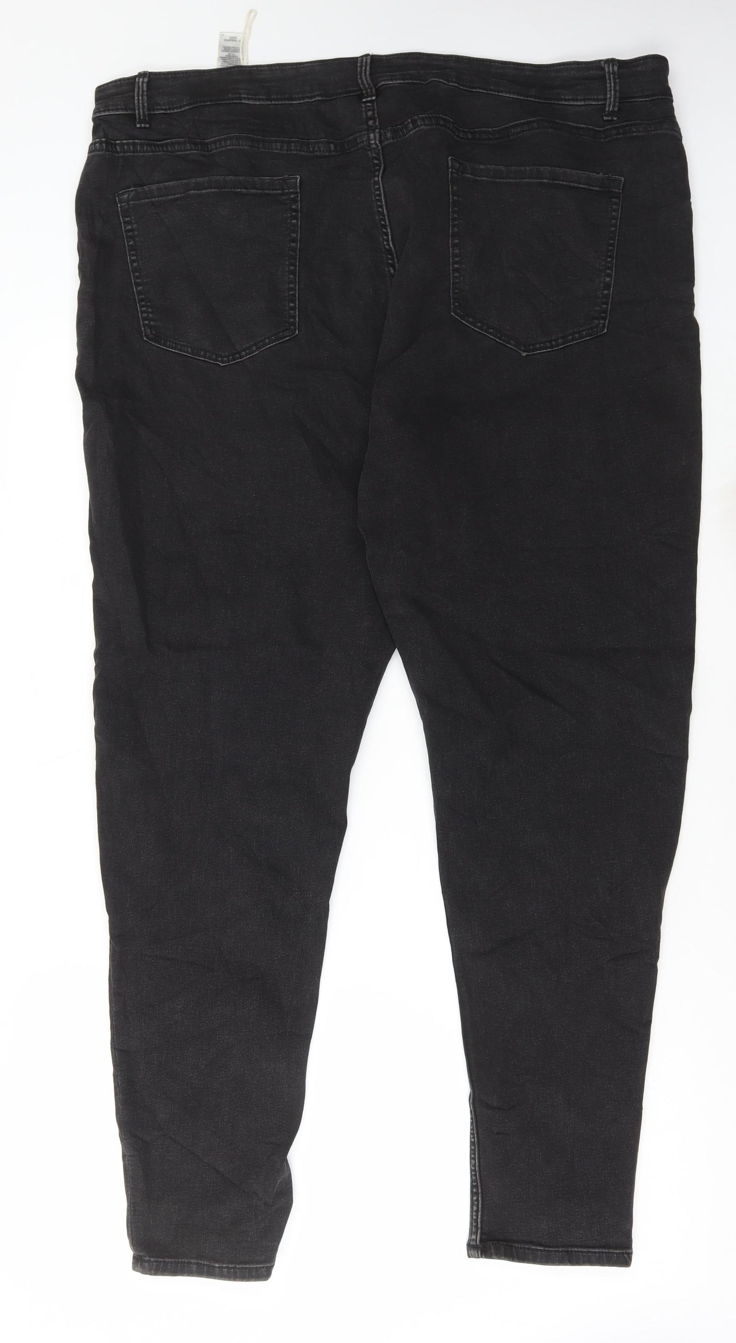 Marks and Spencer Womens Black Cotton Skinny Jeans Size 22 L30 in Regular Button