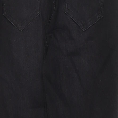 Marks and Spencer Womens Black Cotton Skinny Jeans Size 14 L29 in Regular Button