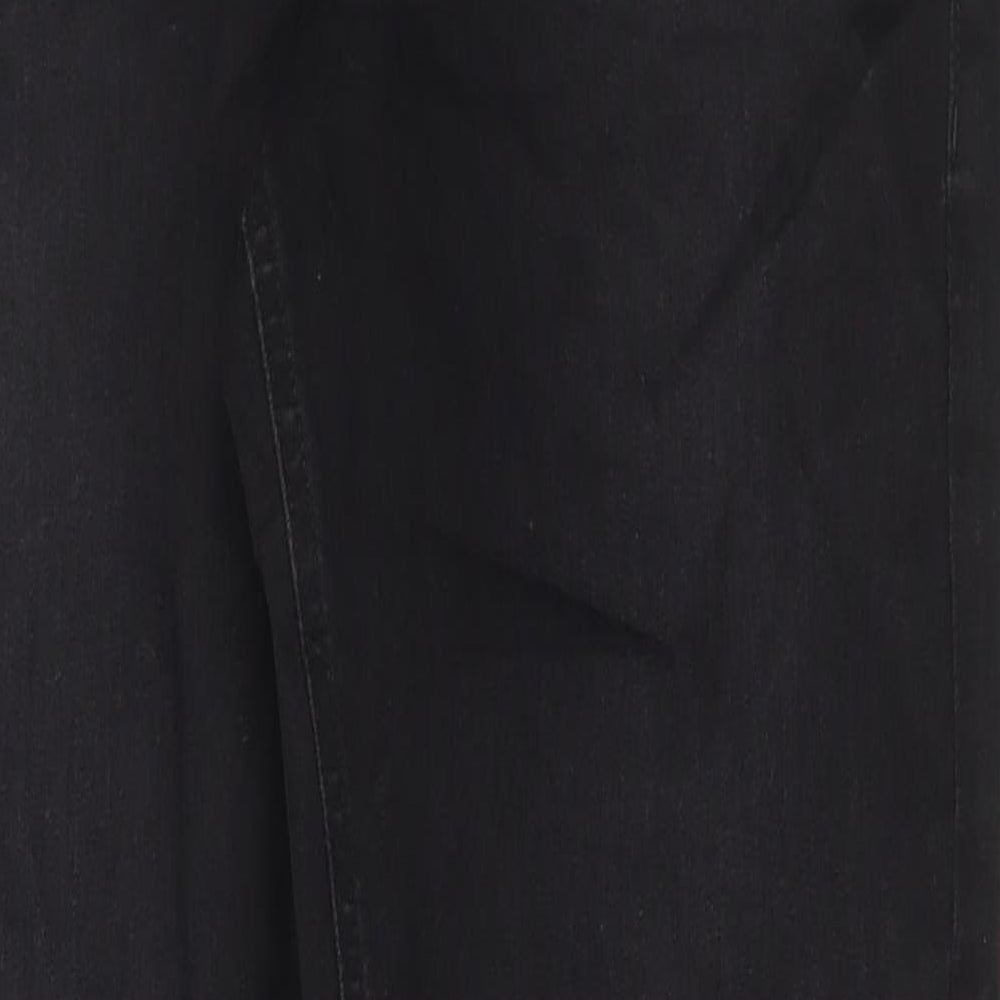 Marks and Spencer Womens Black Cotton Skinny Jeans Size 14 L29 in Regular Button
