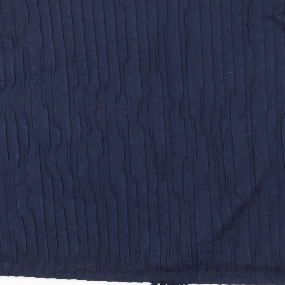 Marks and Spencer Womens Blue Polyester Basic T-Shirt Size 18 Round Neck