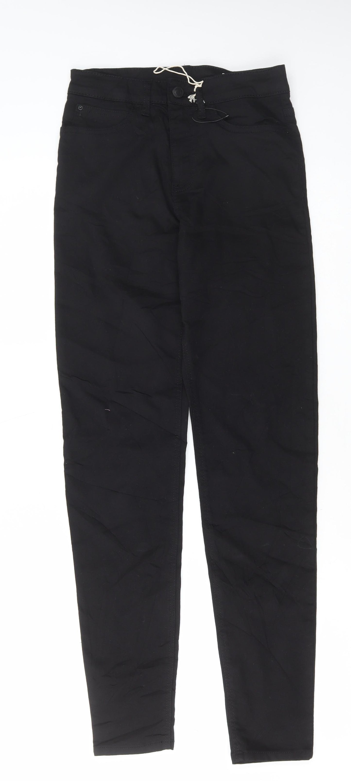Marks and Spencer Womens Black Cotton Skinny Jeans Size 6 L33 in Regular Button