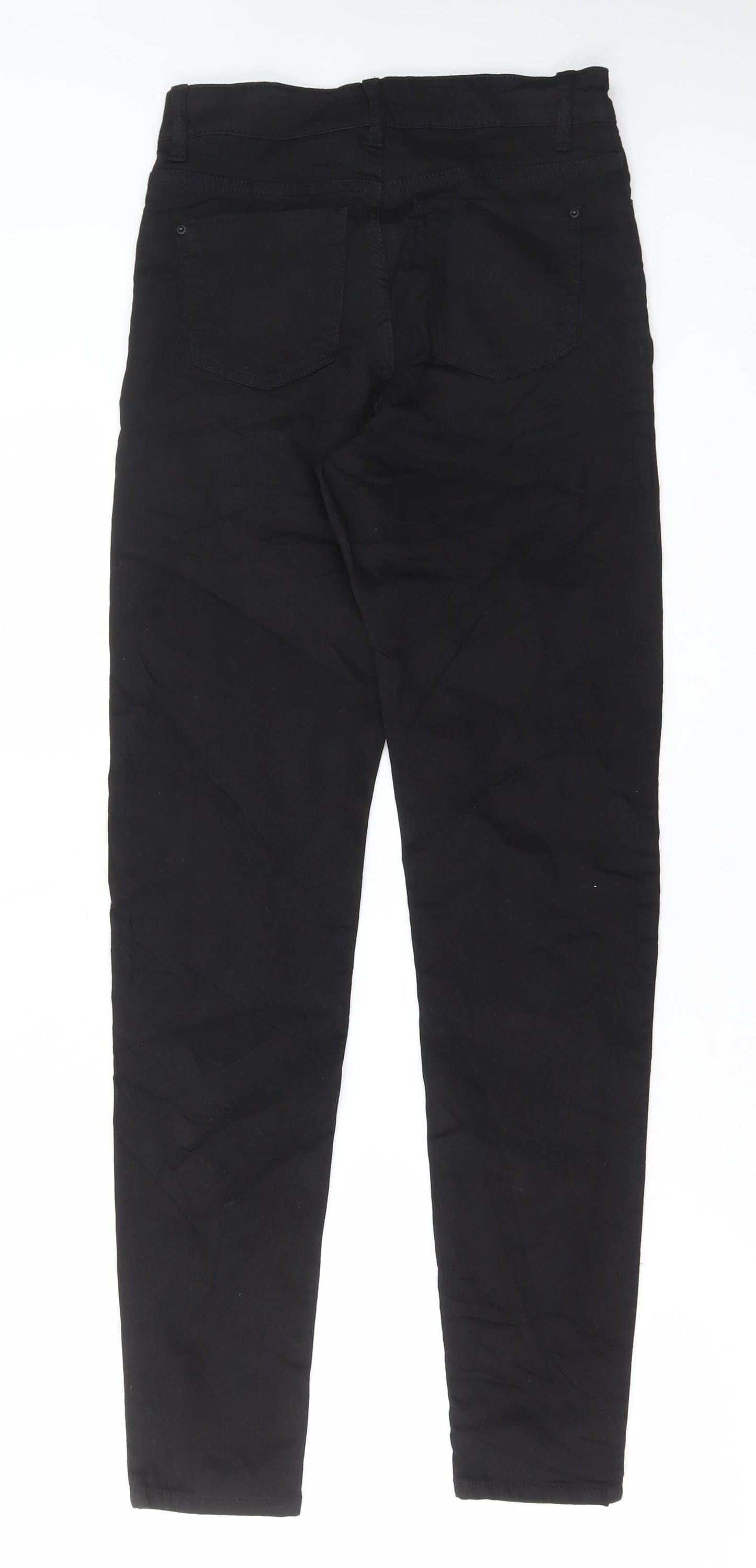 Marks and Spencer Womens Black Cotton Skinny Jeans Size 6 L33 in Regular Button