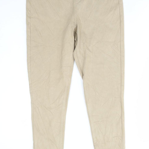 Marks and Spencer Womens Beige Cotton Jegging Jeans Size 12 L28 in Regular