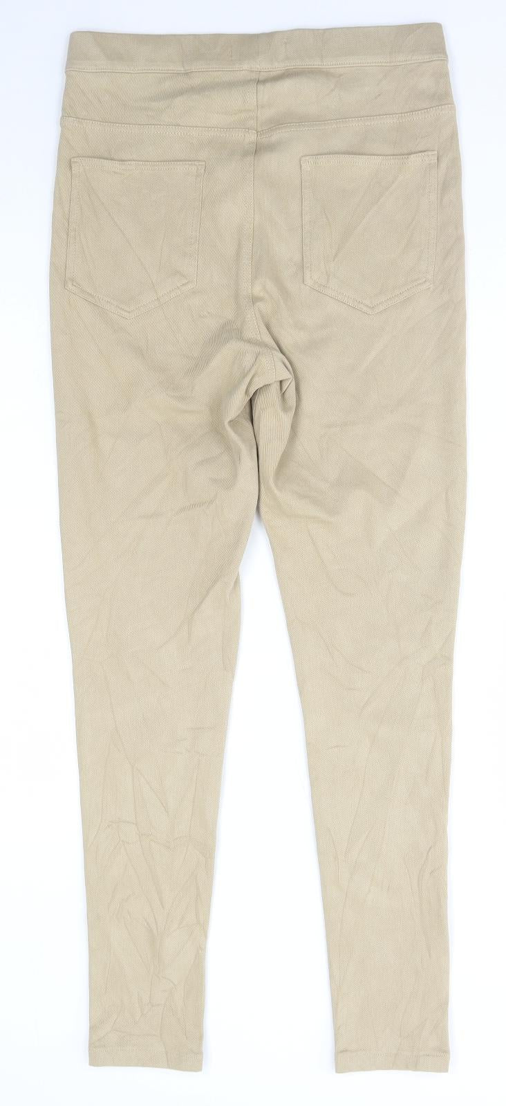Marks and Spencer Womens Beige Cotton Jegging Jeans Size 12 L28 in Regular