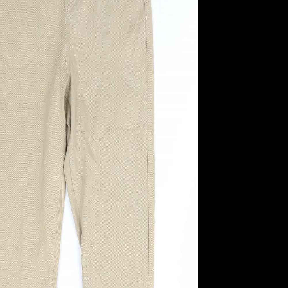 Marks and Spencer Womens Beige Cotton Jegging Jeans Size 12 L28 in Regular