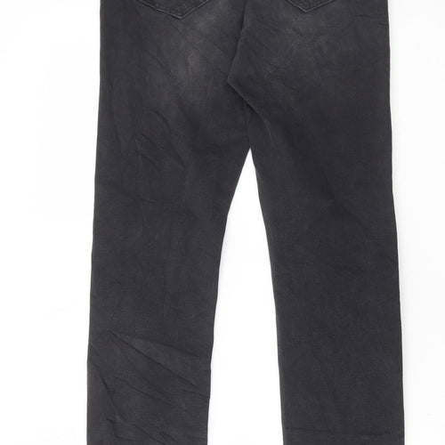 Marks and Spencer Womens Black Cotton Skinny Jeans Size 8 L30 in Regular Button